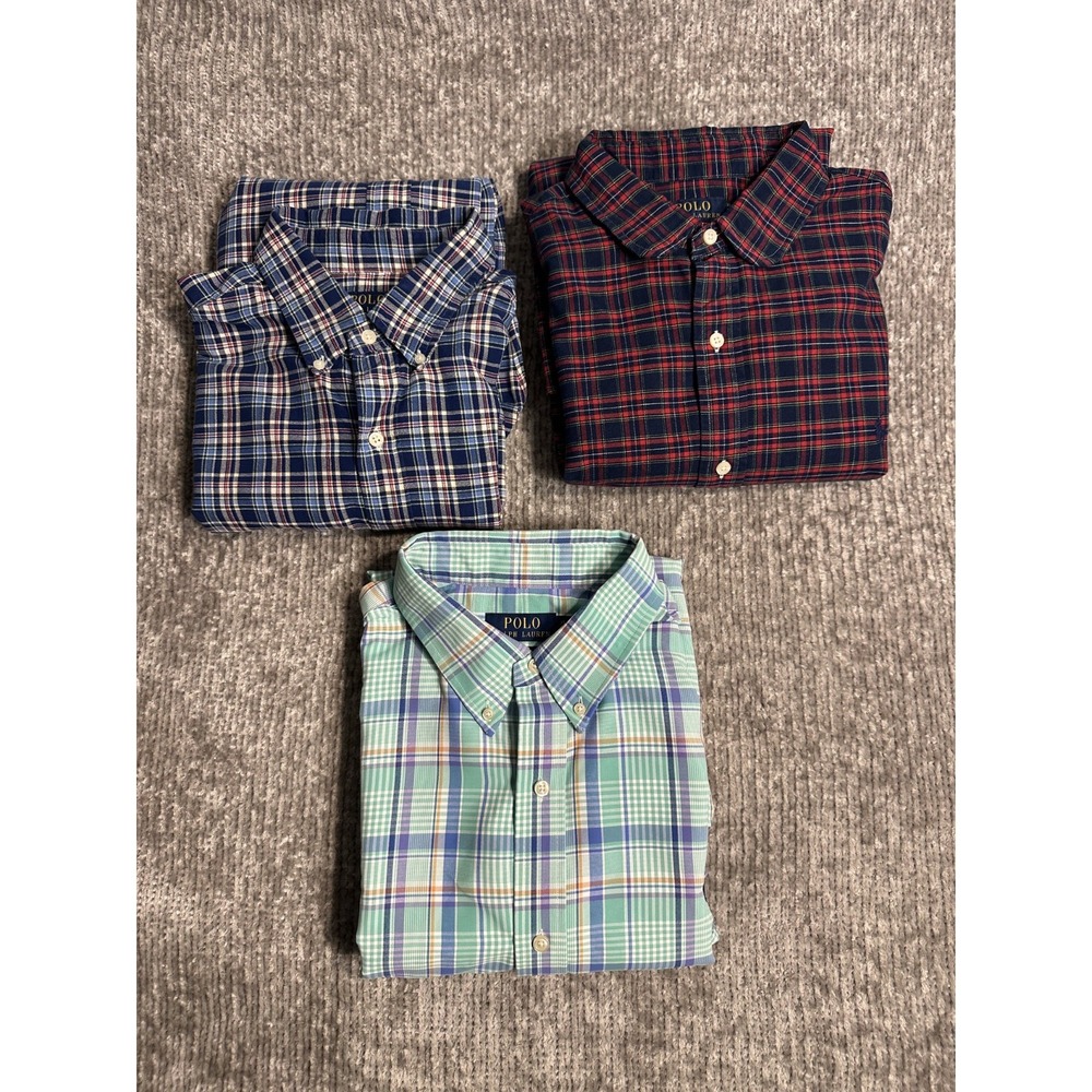 Polo Ralph Lauren Oxford Shirt Lot of 3 Men's XL Button Down Long Sleeve